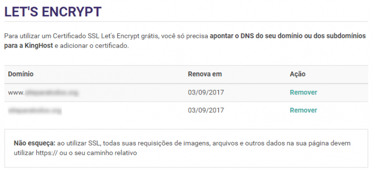 certificados instalados