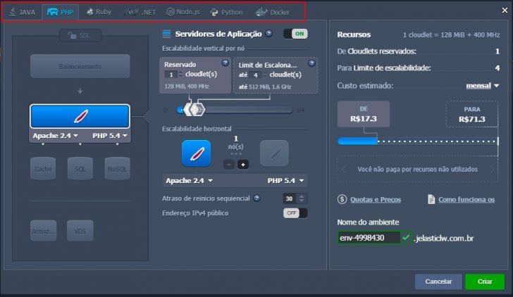 Jelastic Cloud - Configurando ambiente 02
