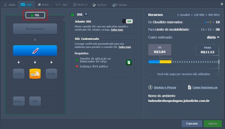 Jelastic Cloud - Configurando ambiente 26