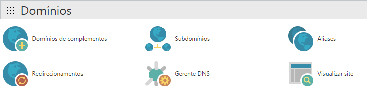 cPanel - gerenciamento de domínios