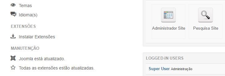 Joomla - verificação automática de atualizações