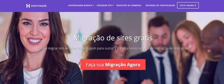 migração gratuita Hostinger