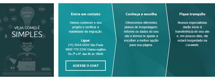 Migração gratuita Locaweb
