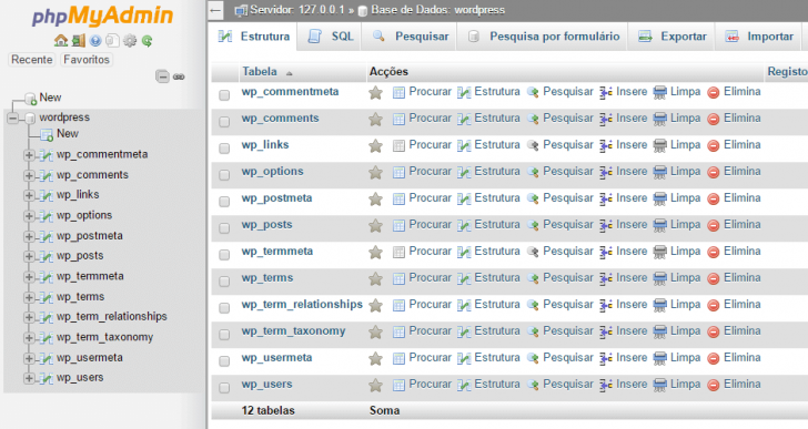 PHPMyAdmin importação com sucesso