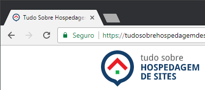 Cadeado verde na barra de endereços