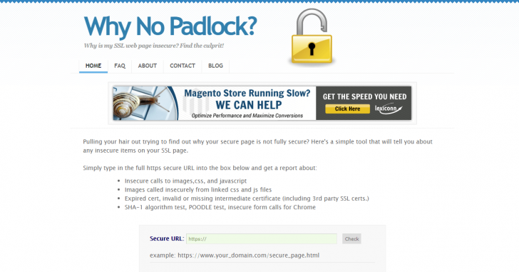 Why No Padlock?